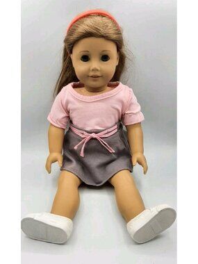 American Doll Girl 2014 Truly Me Strawberry Blond Hair Blue Eyes Outfit 18 In